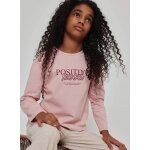 T - shirt fille imprim� positive mood rose