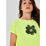 T - shirt fille en jersey �lastique vert