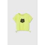 T - shirt fille en jersey �lastique vert