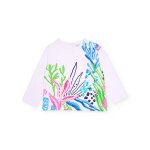 T - shirt fille en maille avec d�tails brillants blanc