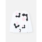 T - shirt fille en maille he avec imprim blanc