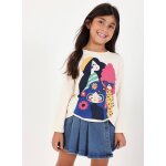 T - shirt fille en maille imprim� amies blanc