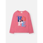 T - shirt fille en maille imprimé rose T - shirt fille en maille imprimé rose