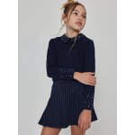 T - shirt fille en maille avec perles bleu