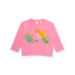 T - shirt fille en maille avec d�tails � sequins rose