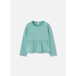 T - shirt fille en maille avec volant vert