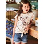 T - shirt fille manches courtes disney bambi beige chin�