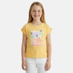 T shirt fille manches courtes jaune