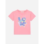T - shirt fille � manches courtes rose