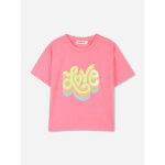 T - shirt fille � manches courtes rose