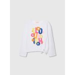 T - shirt fille manches longues maille blanc