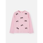 T - shirt fille noeuds rose
