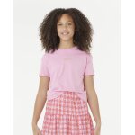 T - shirt fille sunset skies crop rose