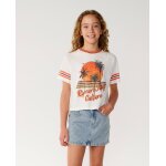 T - shirt fille surf culture crop bone