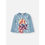 T - shirt fille en tricot gouttes de pluie bleu T - shirt fille en tricot gouttes de pluie bleu