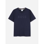T - shirt gar�on col rond bleu cargo