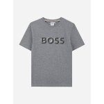 T - shirt gar�on col rond gris