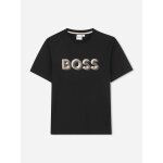 T - shirt gar�on col rond noir