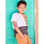 T - shirt garon colorblock sport manches courtes gris chin