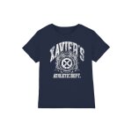 T - shirt gar�on coton - x - men athletic dept bleu marine