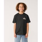 T - shirt gar�on hazed & tubed noir d�lav�