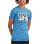 T - shirt gar�on hybrid bleu