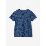 T - shirt gar�on imprim� bleu jean