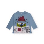 T - shirt pour garon avec imprim espion bleu