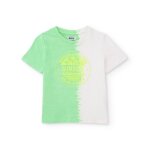 T - shirt gar�on en maille avec effet d�grad� vert