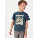 T - shirt gar�on en maille imprim� camper vert