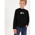 T - shirt gar�on en maille imprim� move noir