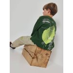 T - shirt gar�on en maille imprim� voiture vert