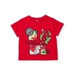 T - shirt gar�on en maille au style bande dessin�e rouge