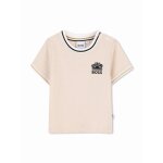 T - shirt gar�on � manches courtes beige