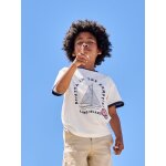 T - shirt gar�on manches courtes �cru