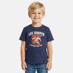T shirt gar�on manches courtes imprim� marine