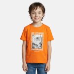 T shirt gar�on manches courtes imprim� orange