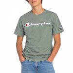 T - shirt gar�on � manches courtes signature vert