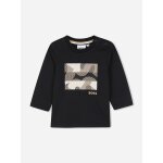 T - shirt gar�on manches longues noir / beige
