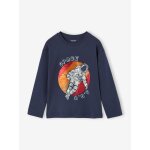 T - shirt gar�on manches longues sequins r�versibles marine