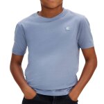 T - shirt gar�on mono mini badge bleu