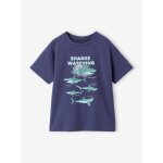 T - shirt gar�on motif animalier bleu ardoise