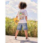 T - shirt gar�on motifs devant et dos blanc