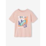 T - shirt gar�on motif graphique blush
