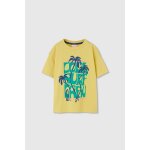 T - shirt gar�on motif palmiers jaune