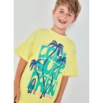 T - shirt gar�on motif palmiers jaune