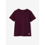 T - shirt gar�on personnalisable manches courtes aubergine