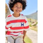 T - shirt gar�on ray� ray� rouge