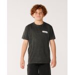 T - shirt gar�on surf shack wash noir d�lav�