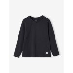 T - shirt gar�on unis manches longues personnalisable anthracite
